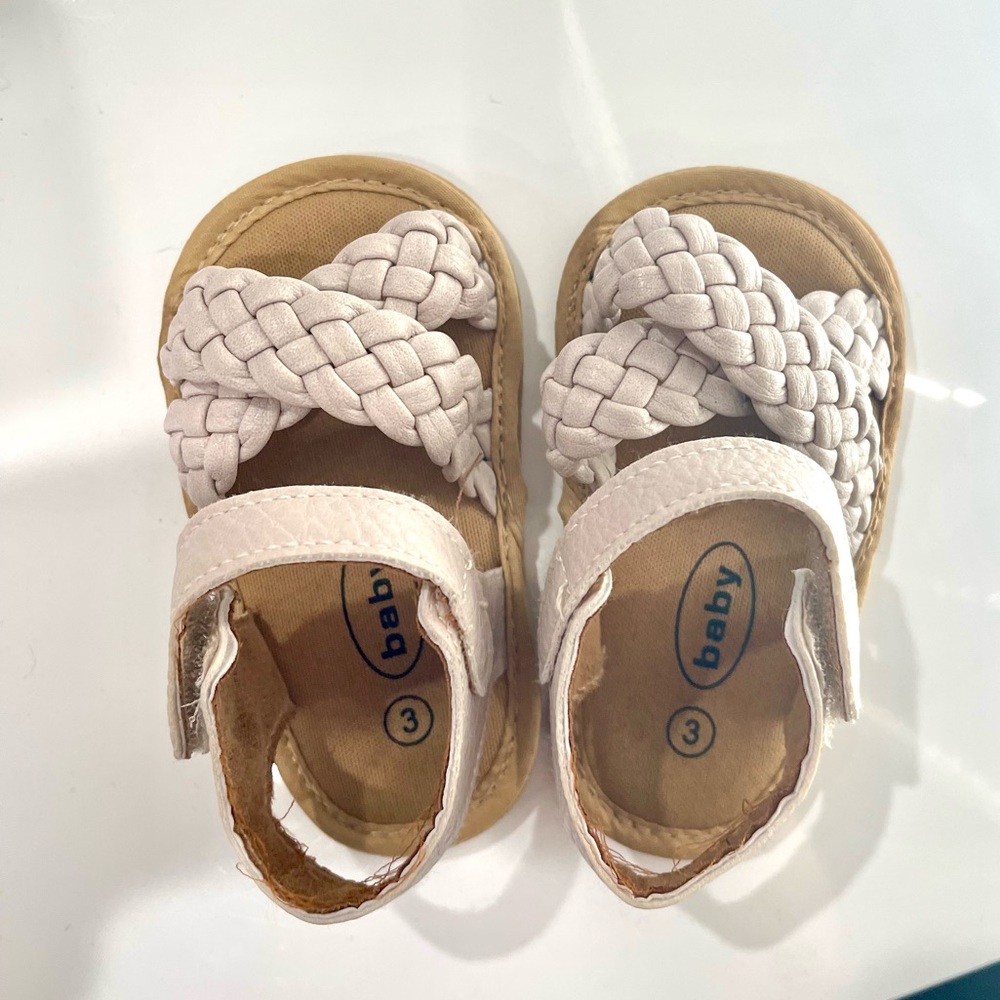 Baby Sandals with Braided Straps size 3